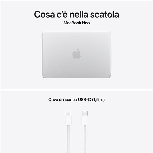 APPLE NB MACBOOK NEO APPLE A18 PRO CHIP WITH 6CORE CPU AND 5CORE GPU 8GB 256GB SSD 13, SILVER [MHFA4T/A]