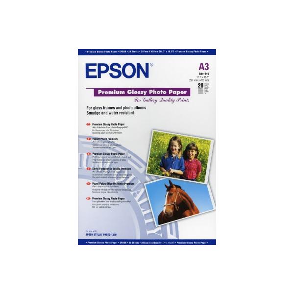 EPSON CARTA FOTOGRAFICA LUCIDA PREMIUM FORMATO A3 (20 FOGLI) [C13S041315]
