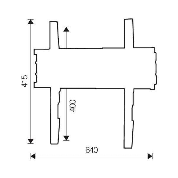 ITB OM06144 Supporto TV a parete 165,1 cm (65") Nero [OM06144]
