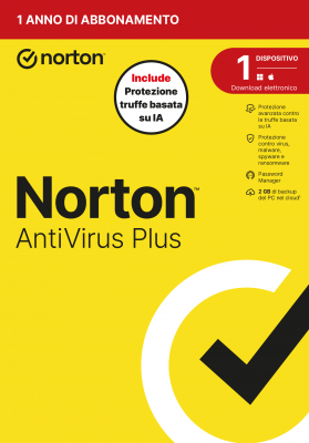 NORTON ANTIVIRUS PLUS 2026 ANTITRUFFA 1DEV 1Y 2GB [21483645]