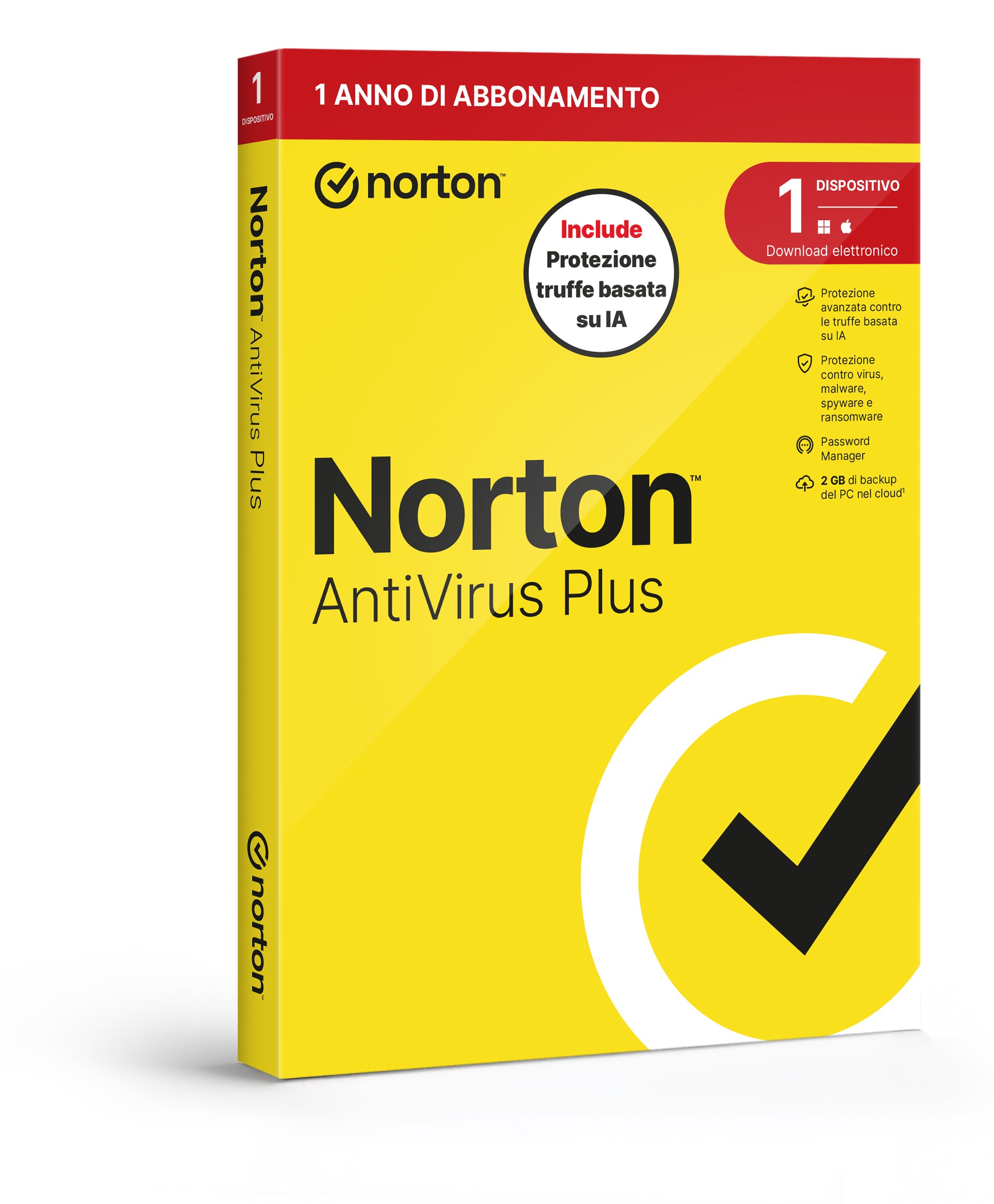 NORTON ANTIVIRUS PLUS 2026 -ANTITRUFFA- 1 DISPOSITIVO 12 MESI 2GB - IT BOX [21483645]