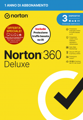 NORTON 360 DELUXE ANTITRUFFA ATTACH 3DEV 1Y 25GB [21483646]