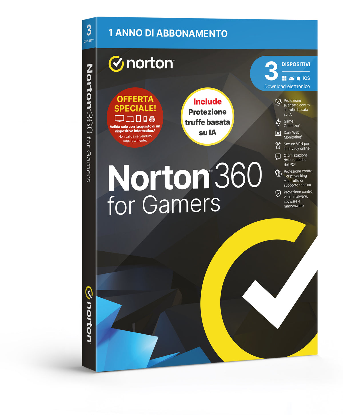 NORTON 360 GAMERS ANTITRUFFA ATTACH 3DEV 1Y 50GB [21483648]