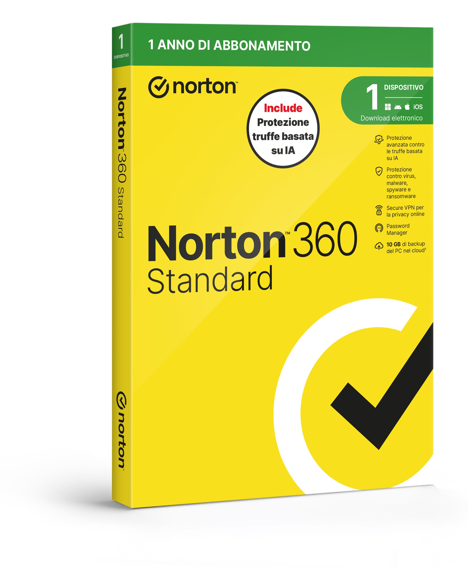 NORTON 360 STANDARD 2026 - ANTITRUFFA- 1 DISPOSITIVO 12 MESI 10GB - IT BOX [21483654]