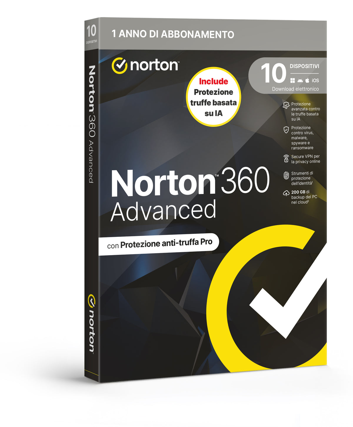 NORTON 360 ADVANCED 2026 ANTITRUFFA 10DEV 1Y 200GB [21483713]