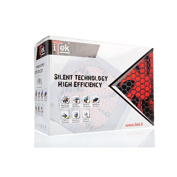 ITEK ALIMENTATORE DESERT 650 - V2.31, 12CM, 20+4P, 2IDE, FDD, PCIE, P8, 4SATA, ACTIVE PFC [ITPSD650]