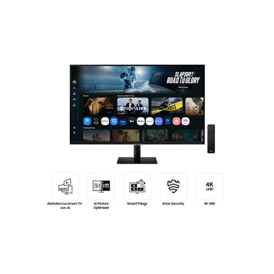 MONITOR SMART SAMSUNG LCD VA 32" Wide S32FM700 4ms MM UHD BLACK 2xHDMI 3xUSB USB-C Vesa Fino:31/12 [LS32FM700UUXEN]