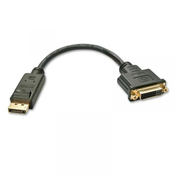 LINDY ADATTATORE CAVO DISPLAYPORT/DVI-D, M/F, ATTIVO, 15CM [41004]