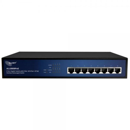 Allnet ALL8808POE, Switch, 8x10/100/1000Mbps, fullPoE on 8 ports (802.3af), or 4 ports to 30W [ALL8808POE]