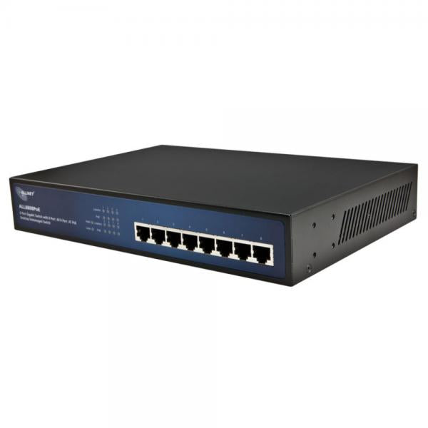 Allnet ALL8808POE, Switch, 8x10/100/1000Mbps, fullPoE on 8 ports (802.3af), or 4 ports to 30W [ALL8808POE]