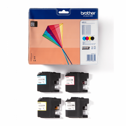 BROTHER CART INK MULTICOLOR (B+ C + M+ Y) 550 PAGINE [LC223VALBP]