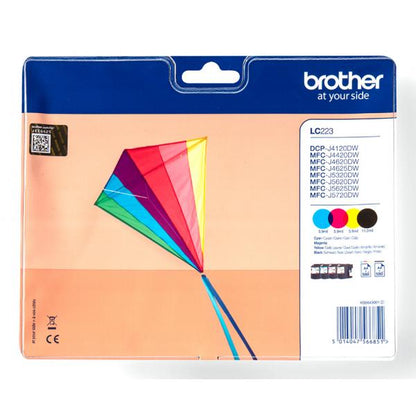 BROTHER CART INK MULTICOLOR (B+ C + M+ Y) 550 PAGINE [LC223VALBP]