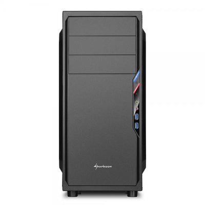 SHARKOON CASE VS4-V, ATX, 6 SLOTS EXPANSION, 2XUSB 3.0 FRONT, DRIVE BAY DA 2,5/3,5/5,25, 1X120MM FAN FRONT, NO PSU, COLORE NERO [VS4-V]
