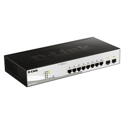 D-LINK SWITCH 8 PORTE GIGABIT + 2 PORTE SFP SMART+ [DGS-1210-10]