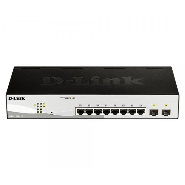 D-LINK SWITCH 8 PORTE GIGABIT + 2 PORTE SFP SMART+ [DGS-1210-10]