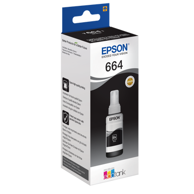 EPSON FLACONE INK NERO 70ML PER SERIE L ECO TANK, T6641 [C13T664140]