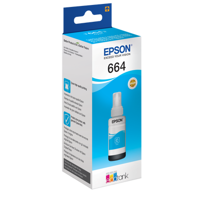 EPSON FLACONE INK CIANO 70ML PER SERIE L ECO TANK, T6641 [C13T664240]
