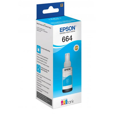 EPSON FLACONE INK CIANO 70ML PER SERIE L ECO TANK, T6641 [C13T664240]
