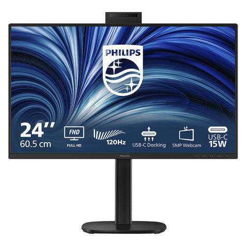 PHILIPS MONITOR 23,8 LED IPS FHD 16:9 4MS 300 CDM 120hz, PIVOT, WEBCAM, USB-C DOCK, DP/HDMI, MULTIME [24B2U3301H]