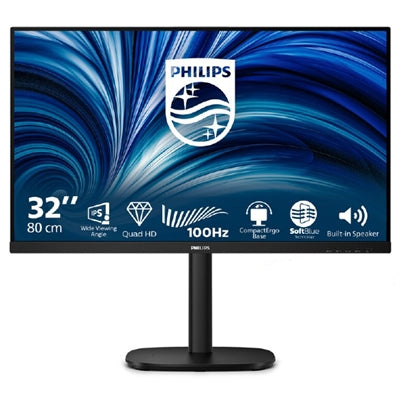 MONITOR PHILIPS LCD IPS LED 100Hz 31.5" Wide 32B2N3500/00 4ms MM SoftBlue QHD 1000:1 BLACK 2xHDMI DP HUB USB REG.ALT. Fino:09/01 [32B2N3500/00]