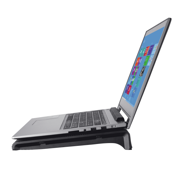 TRUST BASE DI RAFFREDDAMENTO PER LAPTOP CON DOPPIA VENTOLA ILLUMINATA BLU - AZUL - NERO [20104]