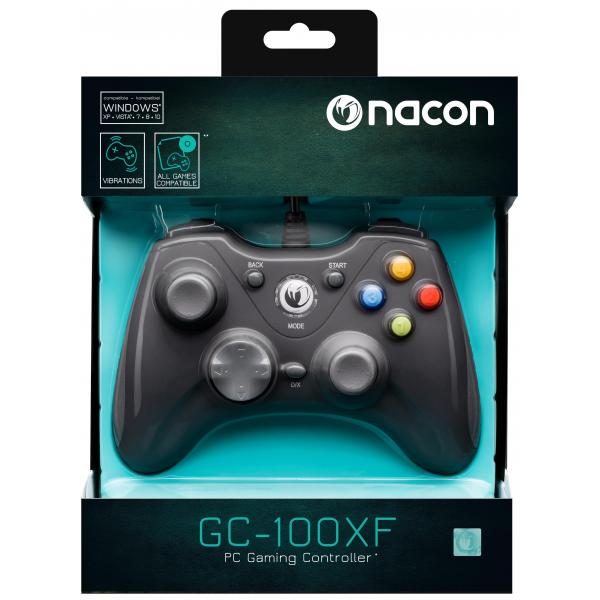 NACON CONTROLLER WIRED PER PC CON PULSANTE HOME COMPATIBILE CON TUTTI I GIOCHI PER PC E CON WINDOWS XP/VISTA/7/8/10 - BLACK [PCGC-100XF]