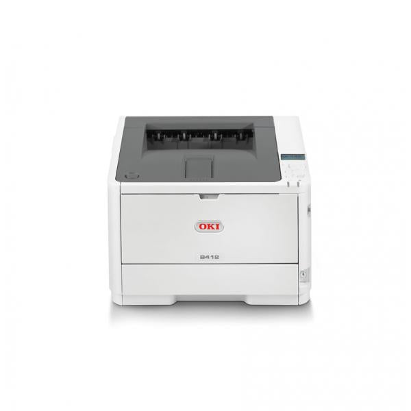 Oki B412dn - LED Laser Printer - Back - 33 ppm - 2.0 USB - LAN [45762002]