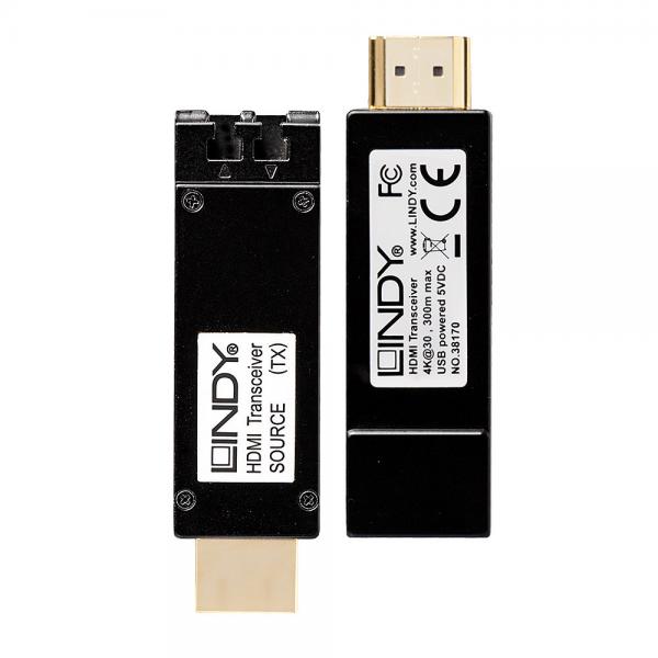 Lindy 38170 moltiplicatore AV Trasmettitore e ricevitore AV Nero [LINDY38170]