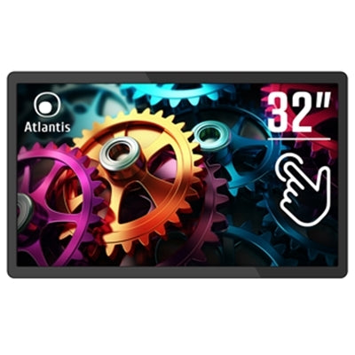 MONITOR Open Frame TOUCH ATLANTIS Multimediale 32" A05-D32W1 10 tocchi Full HD, DP/HDMI/VGA, Audio IN/OUT. Alimentatore est. [A05-D32W1]