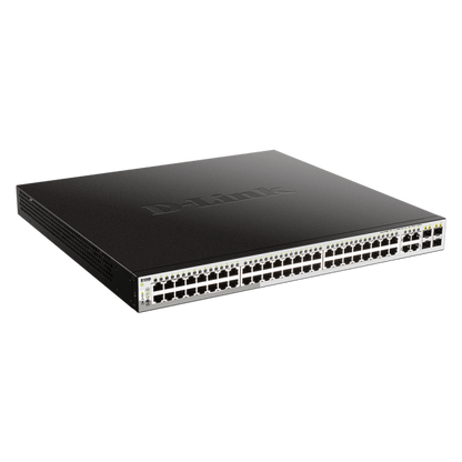 D-LINK SWITCH EASYSMART 52 PORTE GIGABIT POE 370W 4 SLOT SFP/COMBO 19 RACKMOUNT [DGS-1210-52MP]