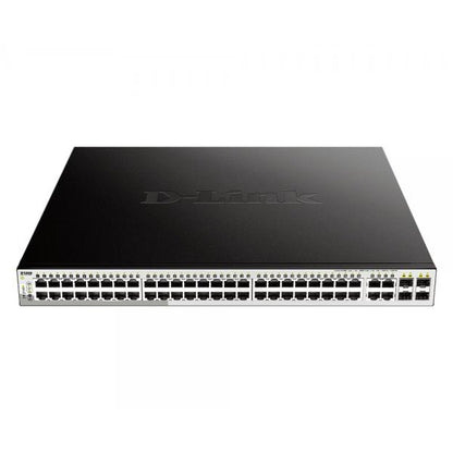D-LINK SWITCH EASYSMART 52 PORTE GIGABIT POE 370W 4 SLOT SFP/COMBO 19 RACKMOUNT [DGS-1210-52MP]