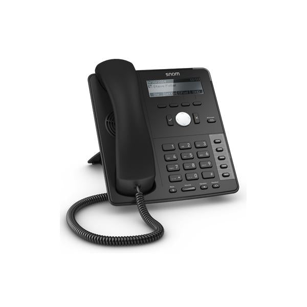 Snom D715 Entry level IP Desk Phone Black: 4 SIP accounts, 2 PoE Gigabit ports, 5 BLF keys (PSU not included) PROMO FINO AD ESAURIMENTO SCORTE [00004039]