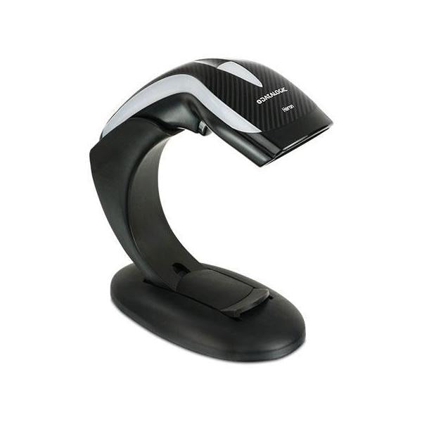 Datalogic Heron HD3130 Kit - Included Stand, USB Cable - Handheld Barcode Scanner - Cable Connectivity - 270 scan/s - 1D - Black [HD3130-BKK1B]