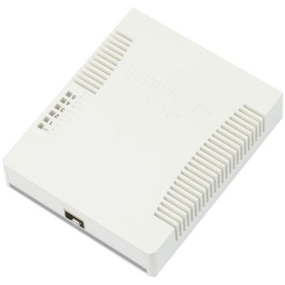 MikroTik, RouterBOARD 260GS 5, port Gigabit smart switch with SFP cage, SwOS, plastic case, PSU [CSS106-5G-1S]