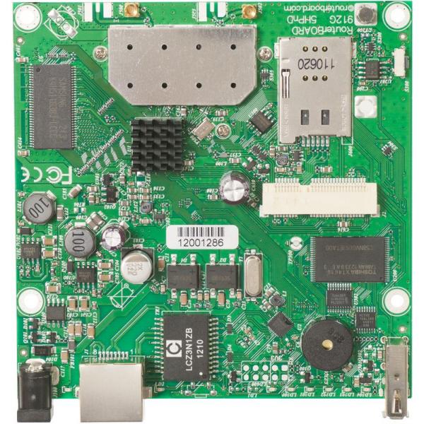 MikroTik, RouterBOARD 912UAG with 600Mhz Atheros CPU, 64MB RAM, 1xGigabit LAN, USB, miniPCIe PROMO FINO A ESAURIMENTO SCORTE [RB912UAG-5HPnD]