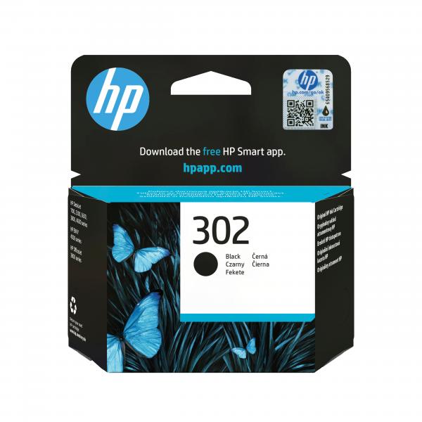 HP CART INK NERO 302 PER DJ2130/1110 OJ3830/4650 ENVY4520 TS [F6U66AE]