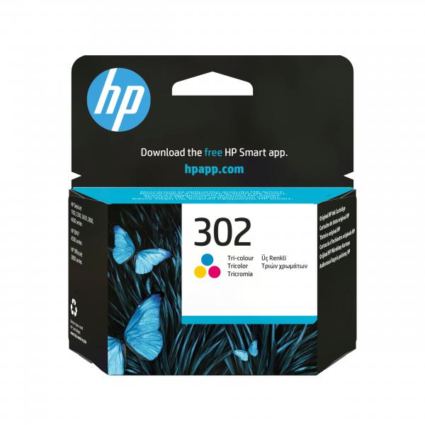 HP CART INK MULTICOLOR 302 PER DJ2130/1110 OJ3830/4650 ENVY4521 TS [F6U65AE]