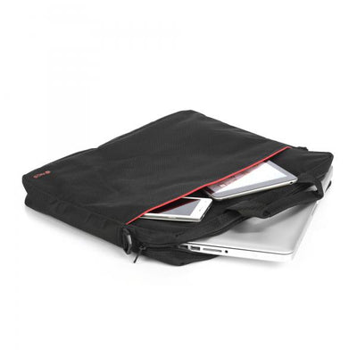NGS BORSA PER NOTEBOOK UNIVERSALE FINO A 15,6" COLORE ROSSA E NERA - UNA TASCA E UN COMPARTIMENTO PER DOCUMENTI [ENTERPRISE]