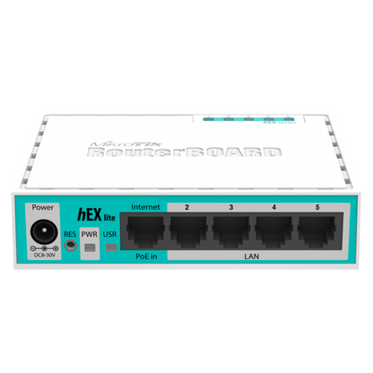 MikroTik, hEX lite, hEX lite (RouterOS L4) with power supply and case [RB750r2]