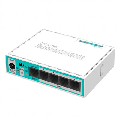 MikroTik, hEX lite, hEX lite (RouterOS L4) with power supply and case [RB750r2]