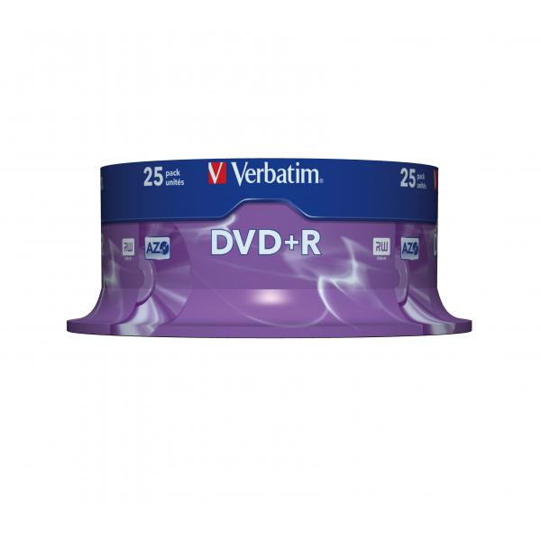 VERBATIM 25 DVD+R 4,7GB AZO 16X CAKE [43500]