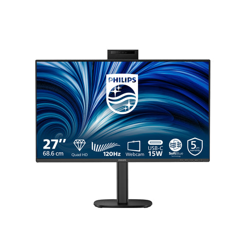 PHILIPS MONITOR 27 LED IPS QHD 16:9 4MS 350 CDM, PIVOT, USB-C, WEBCAM, DP/HDMI, MULTIMEDIALE [27B2N3500JH]