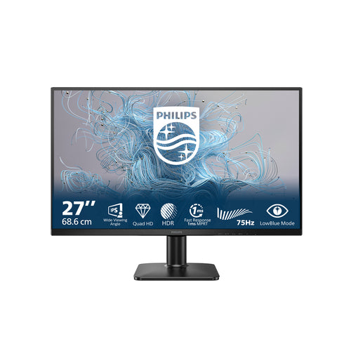 PHILIPS MONITOR 27 LED IPS QHD 16:9 4MS 300 CDM 100hz, DP/HDMI [27E2N1500L]