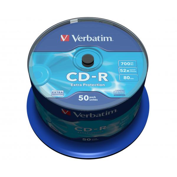 VERBATIM CD-R 700MB 52X EXTRA PROTECTION SURFACE PACK DA 50 [43351]