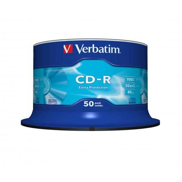VERBATIM CD-R 700MB 52X EXTRA PROTECTION SURFACE PACK DA 50 [43351]