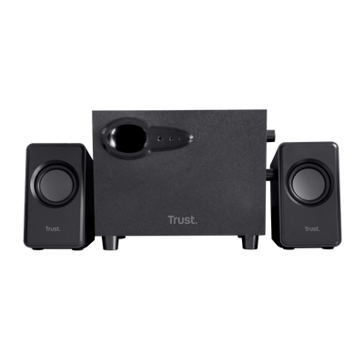 TRUST SET ALTOPARLANTI SPEAKERS 2.1 18W PICCO (9W RMS) CON SUB WOOFER LEGNO - AVORA - NERO [20442]