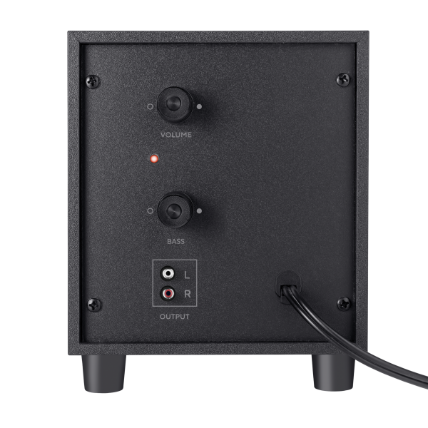 TRUST SET ALTOPARLANTI SPEAKERS 2.1 18W PICCO (9W RMS) CON SUB WOOFER LEGNO - AVORA - NERO [20442]