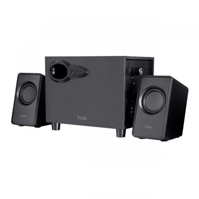 TRUST SET ALTOPARLANTI SPEAKERS 2.1 18W PICCO (9W RMS) CON SUB WOOFER LEGNO - AVORA - NERO [20442]