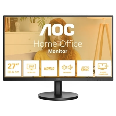 AOC B3 U27B3A Monitor PC 68,6 cm (27") 3840 x 2160 Pixel 4K Ultra HD LCD Nero [U27B3A]
