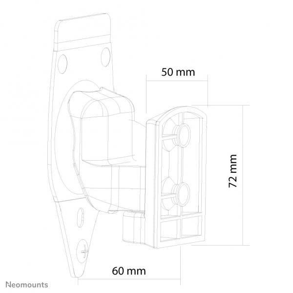 Neomounts NM-WS300BLACK Supporto a parete per diffusori Sonos Play3 - mobilità completa [NM-WS300BLACK]
